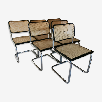 Suite de 6 chaises Marcel Breuer modèle cesca b32