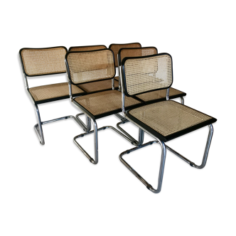 Suite de 6 chaises Marcel Breuer modèle cesca b32