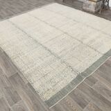 Tapis turc moderne en laine vert cendré, fait à la main, 8x10, 261x309Cm, SK 34930