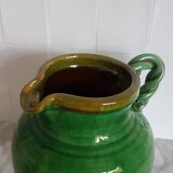 Green ceramic jug