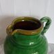 Green ceramic jug