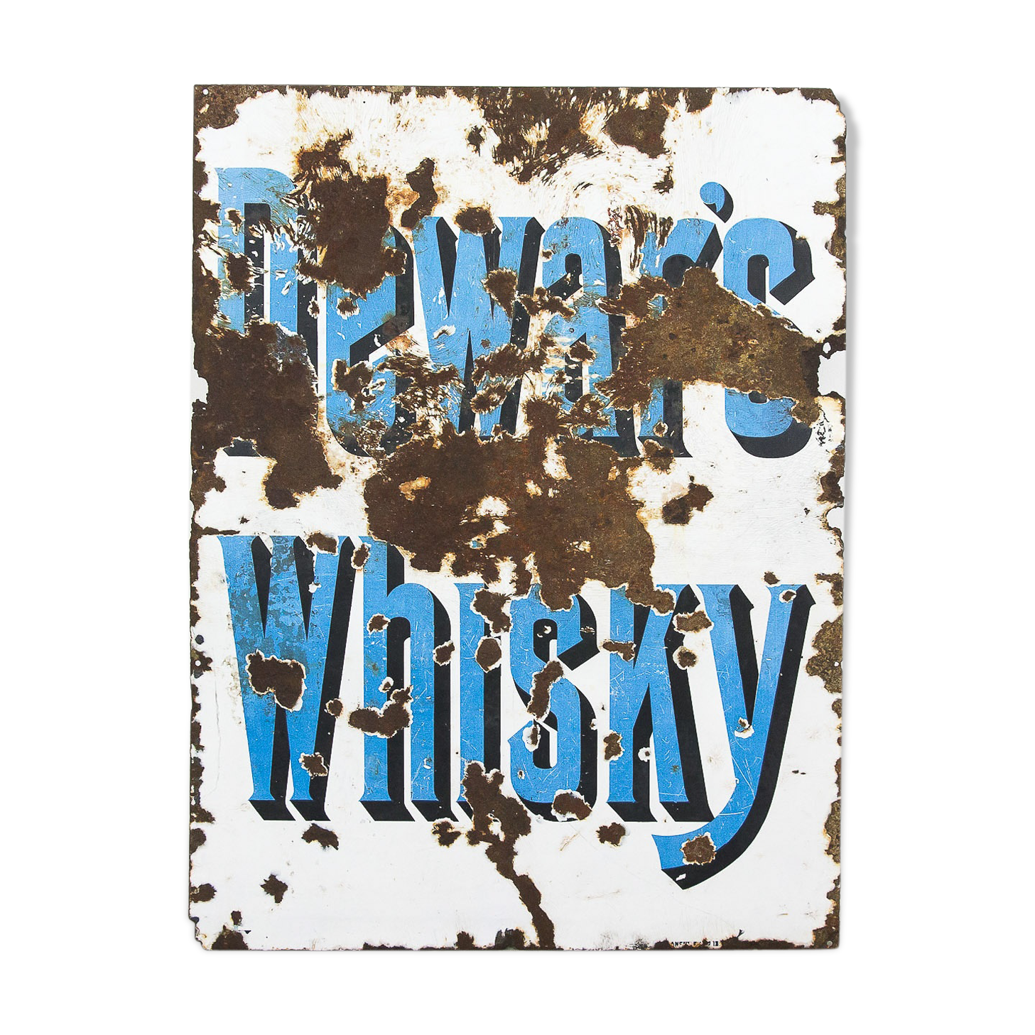 Enamel whiskey sign Dewar’s