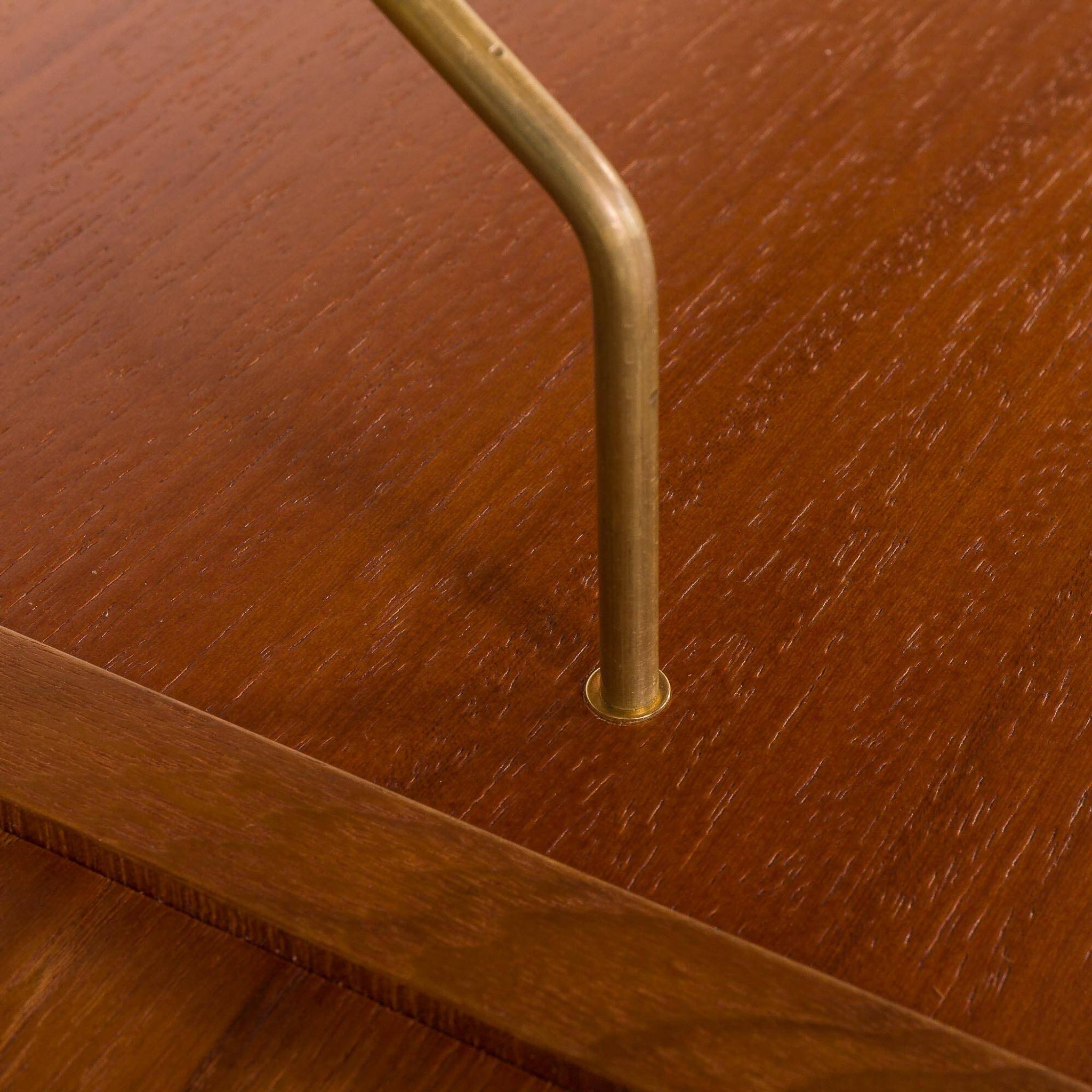 Danish teak wall unit in the style of Cadovius, Sorensen with a lamp, 1970s