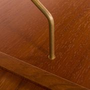 Danish teak wall unit in the style of Cadovius, Sorensen with a lamp, 1970s