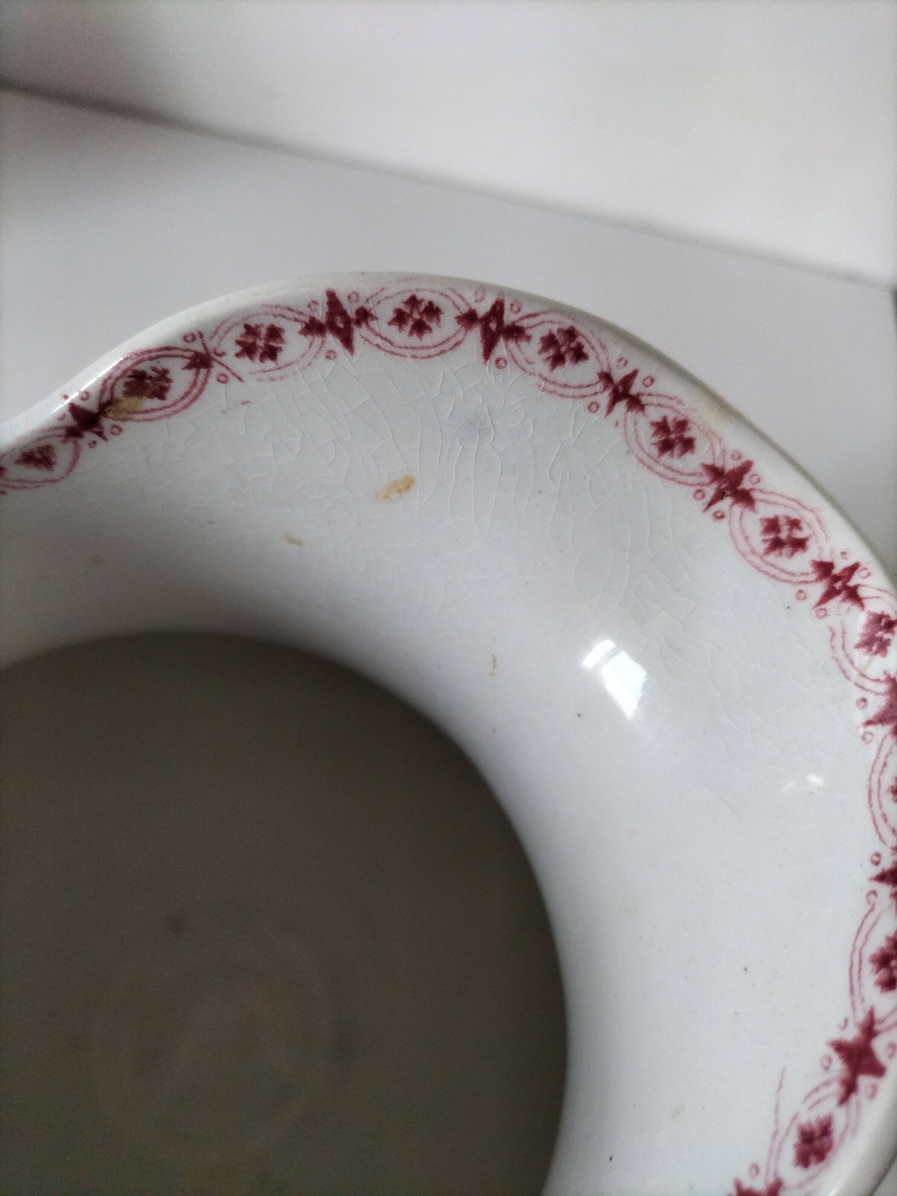 Large earthenware jug – Onnaing pottery (Nord), “Poppy” decoration