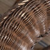 Vintage Rattan Armchair, wicker, set of 3