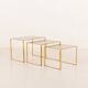 Set of three brass nesting tables in the style of Romeo Rega, Italy, 1970s