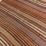 168x217 Tile Color Kilim Rug, Livin Room Rug, 6x7 Antique Vintage Kilim