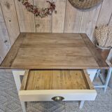 Farm table/desk solid wood wood and beige