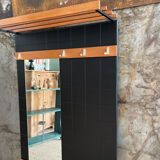 Teak & brass coat rack