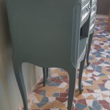 Pair of bedside tables revisited in blue