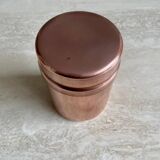 Set of 4 covered copper pots