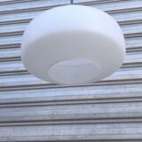 Scandinavian pendant light in white opaline glass