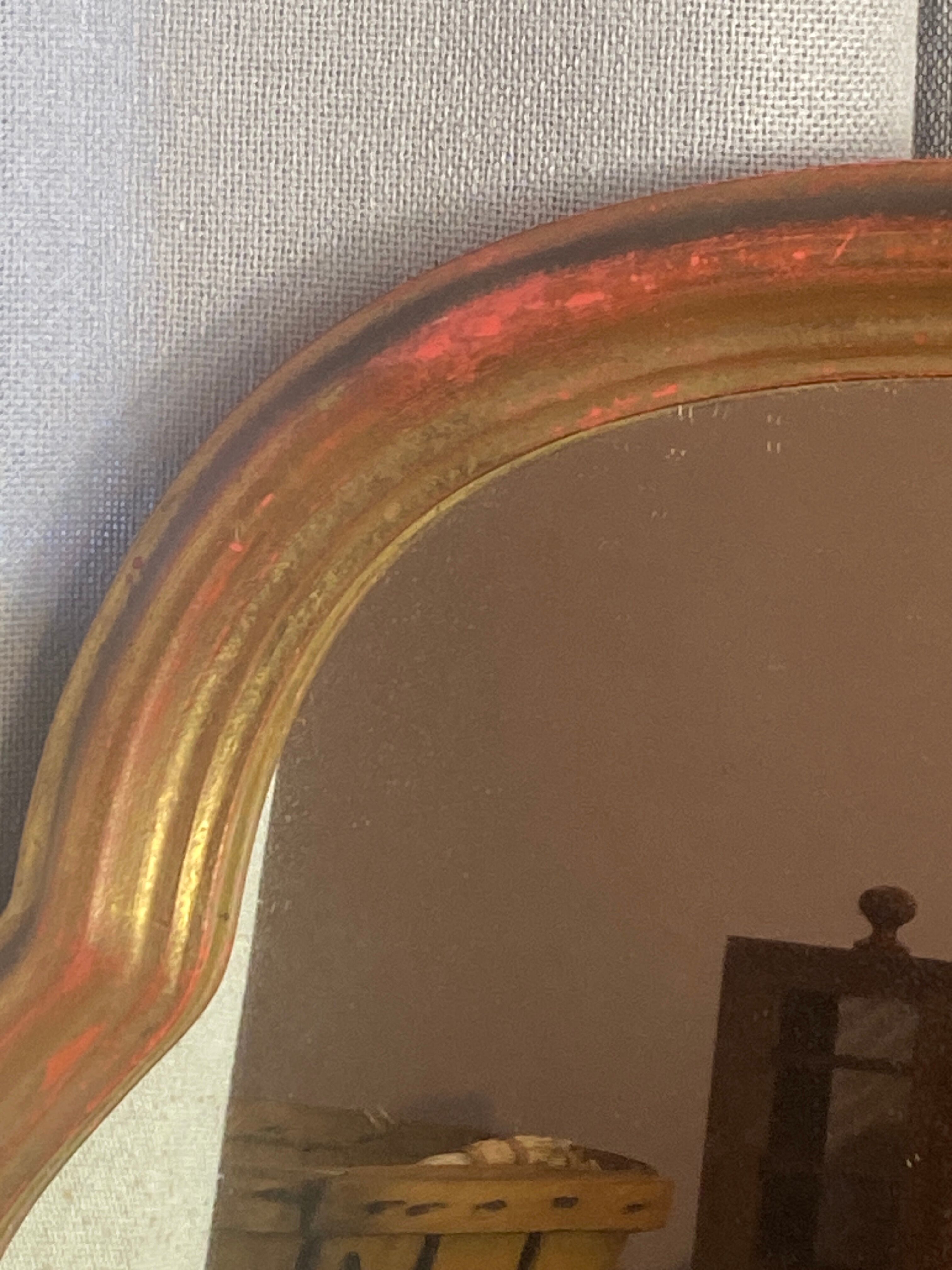 Golden wooden mirror