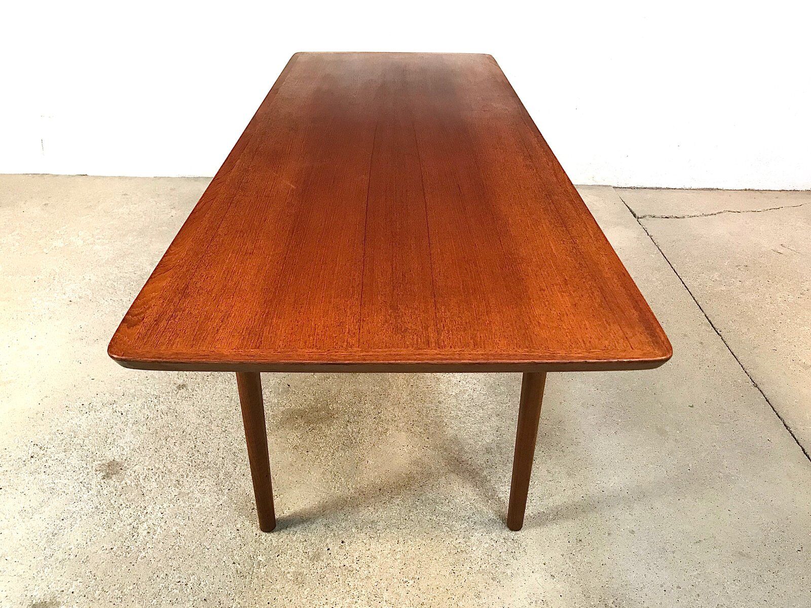 Scandinavian teak coffee table with slatted shelf, Denmark 1960s