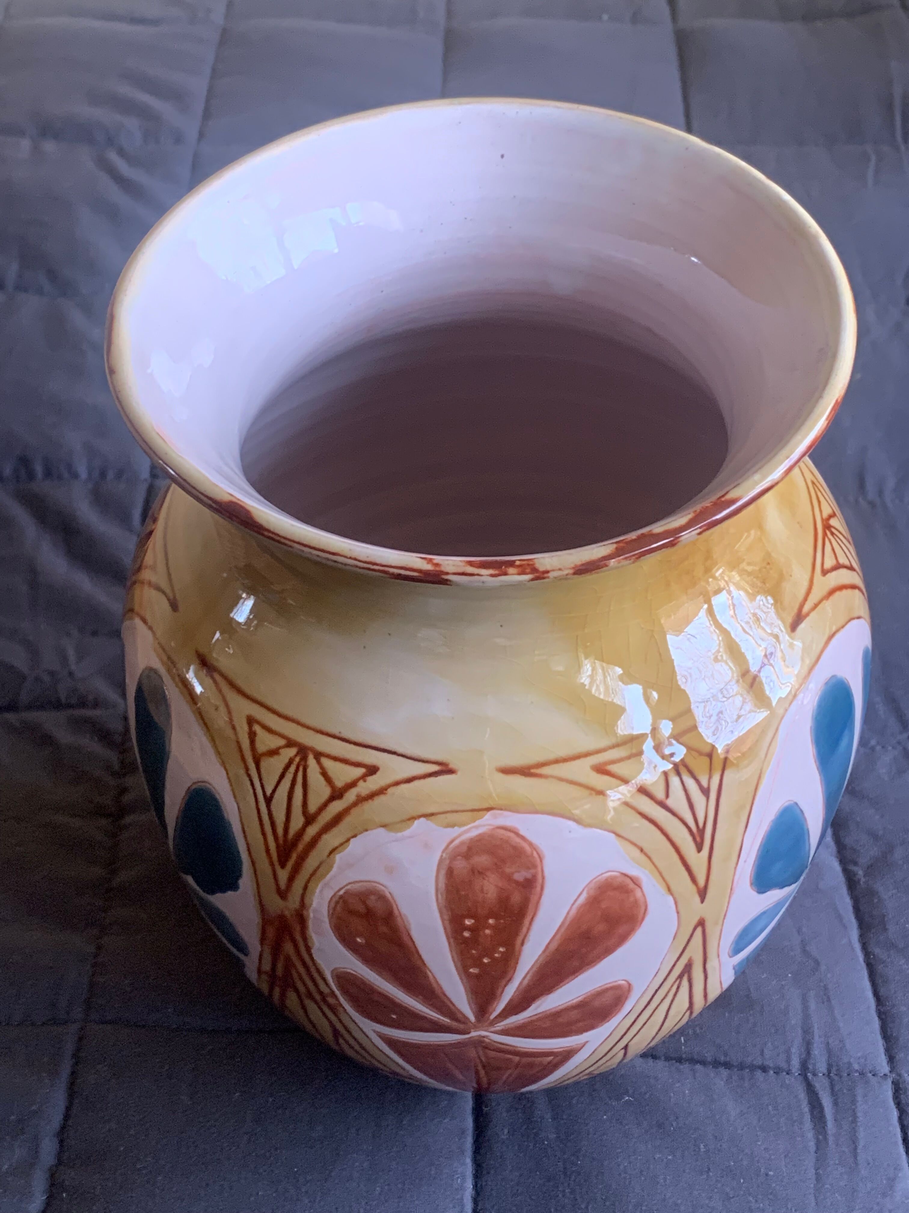 Porcelain case by Jean-Claude Malarmey for Vallauris, France.