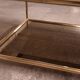 Vintage 80's brass coffee table, glass tops
