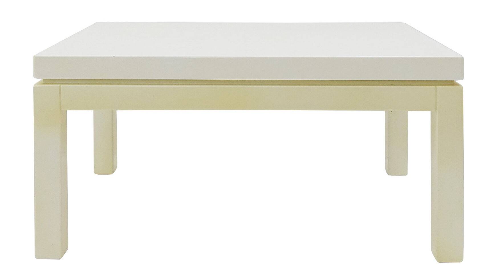 Pair of Cream White Lacquered end/side tables - 1980s