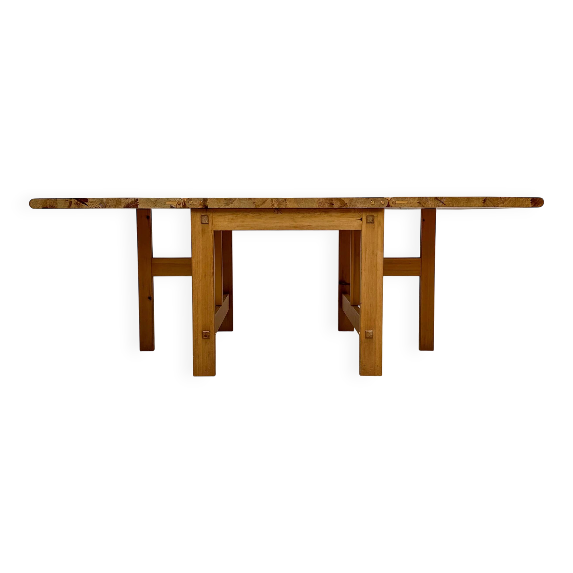 1960s Vintage ‘Fureka’ Pine Drop-Leaf Dining Table by Edvin Helseth for Sta
