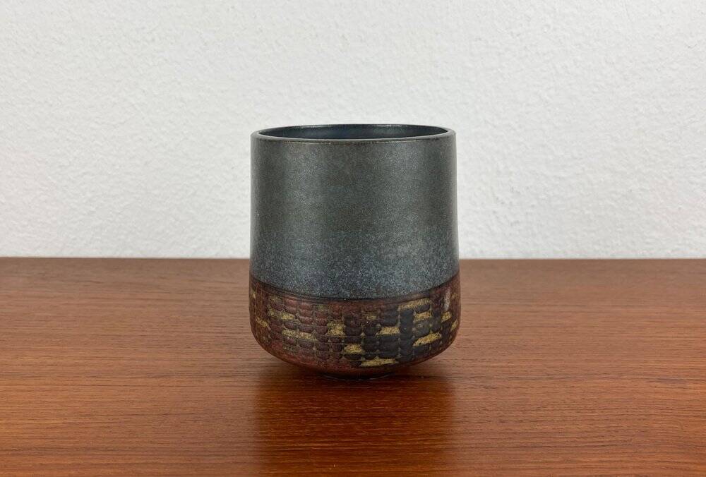 Ceramic vase from a German studio from the mid-century by Elisabeth Pluquet-Ulrich, 1960s.