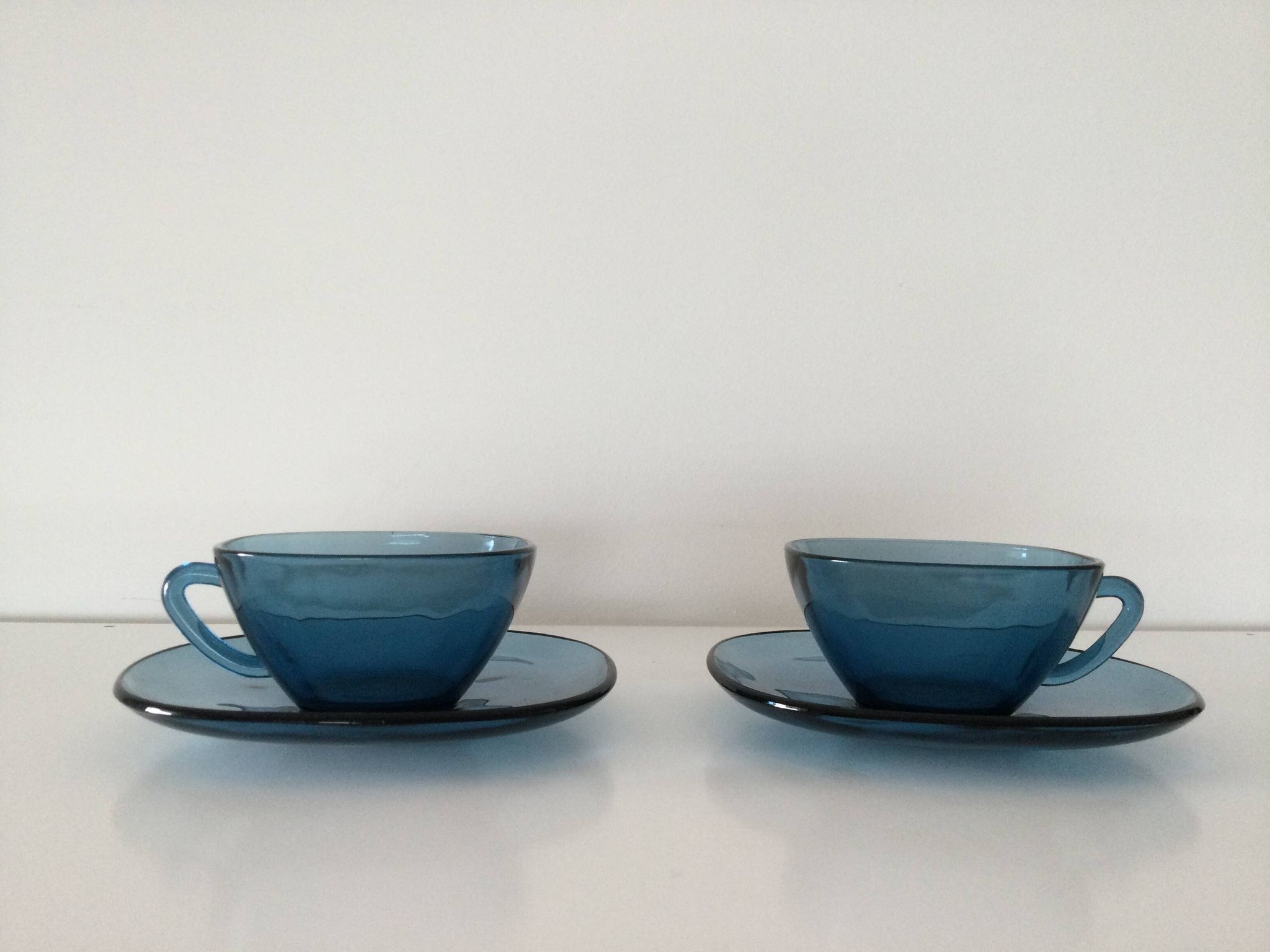 tasses vintage bleues - années 70