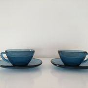 tasses vintage bleues - années 70