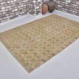 Floral Vintage Handmade Wool Rug sku 1372