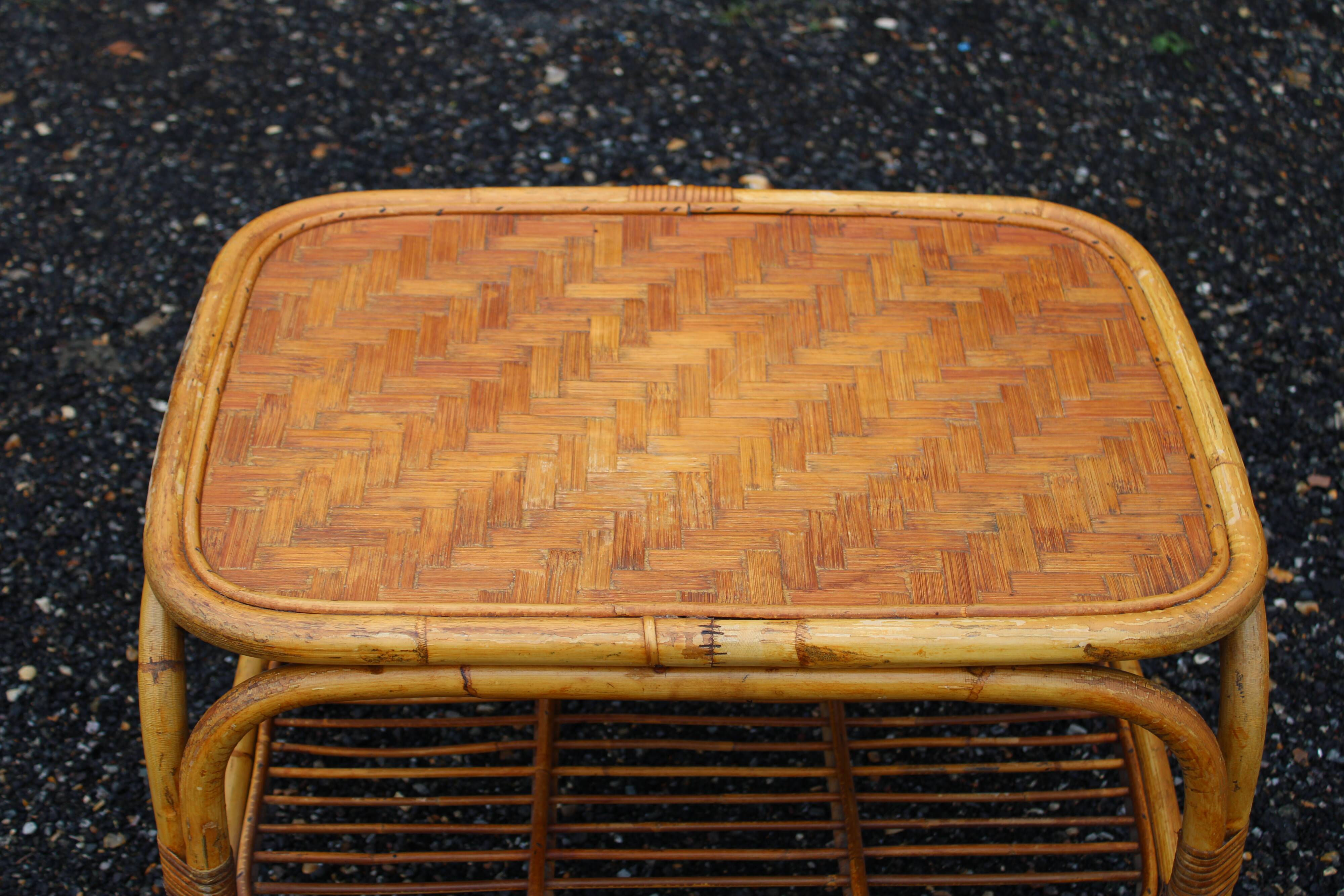 Rattan coffee table