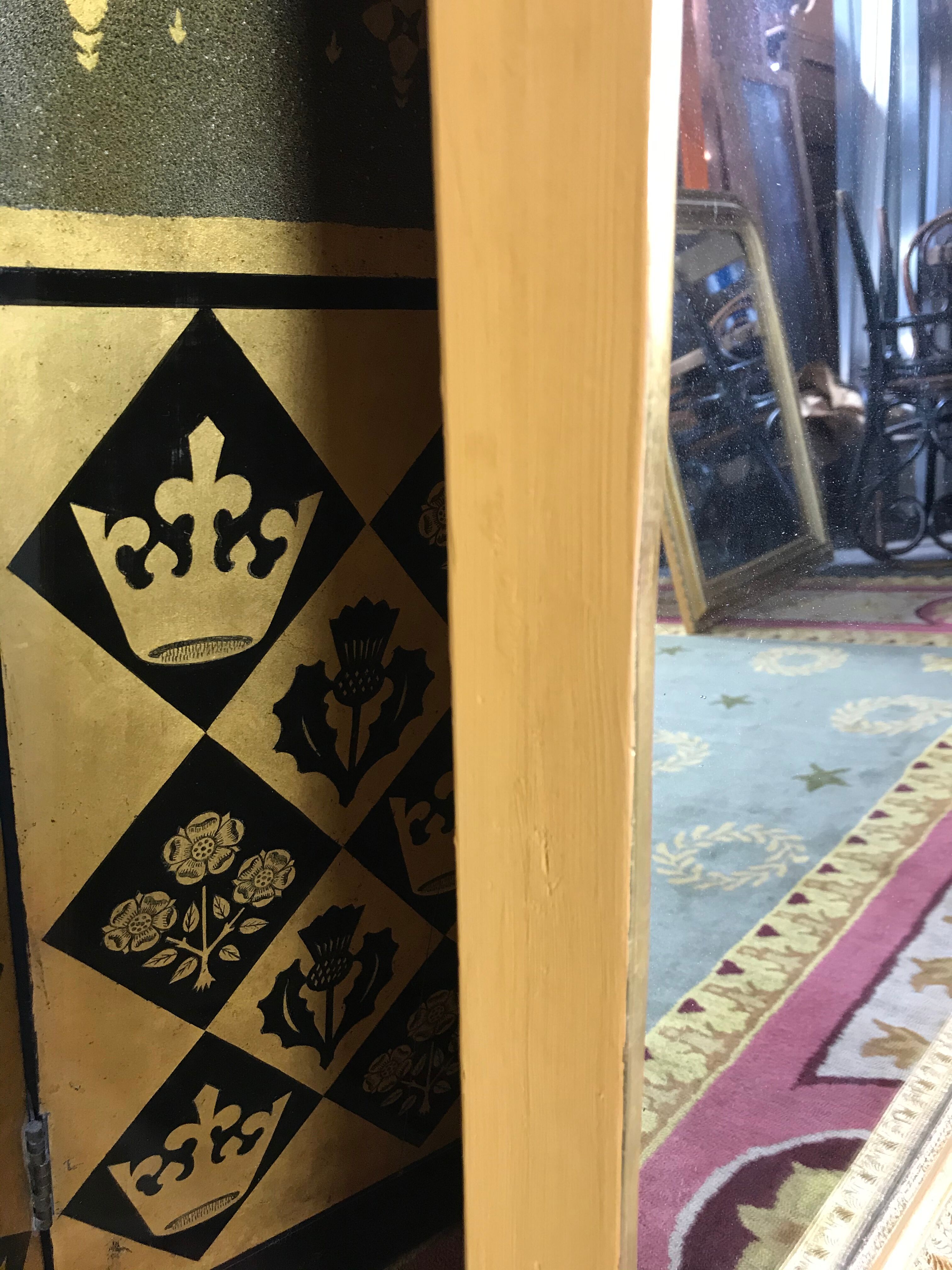 Empire mirror with palmettes gold leaf restored