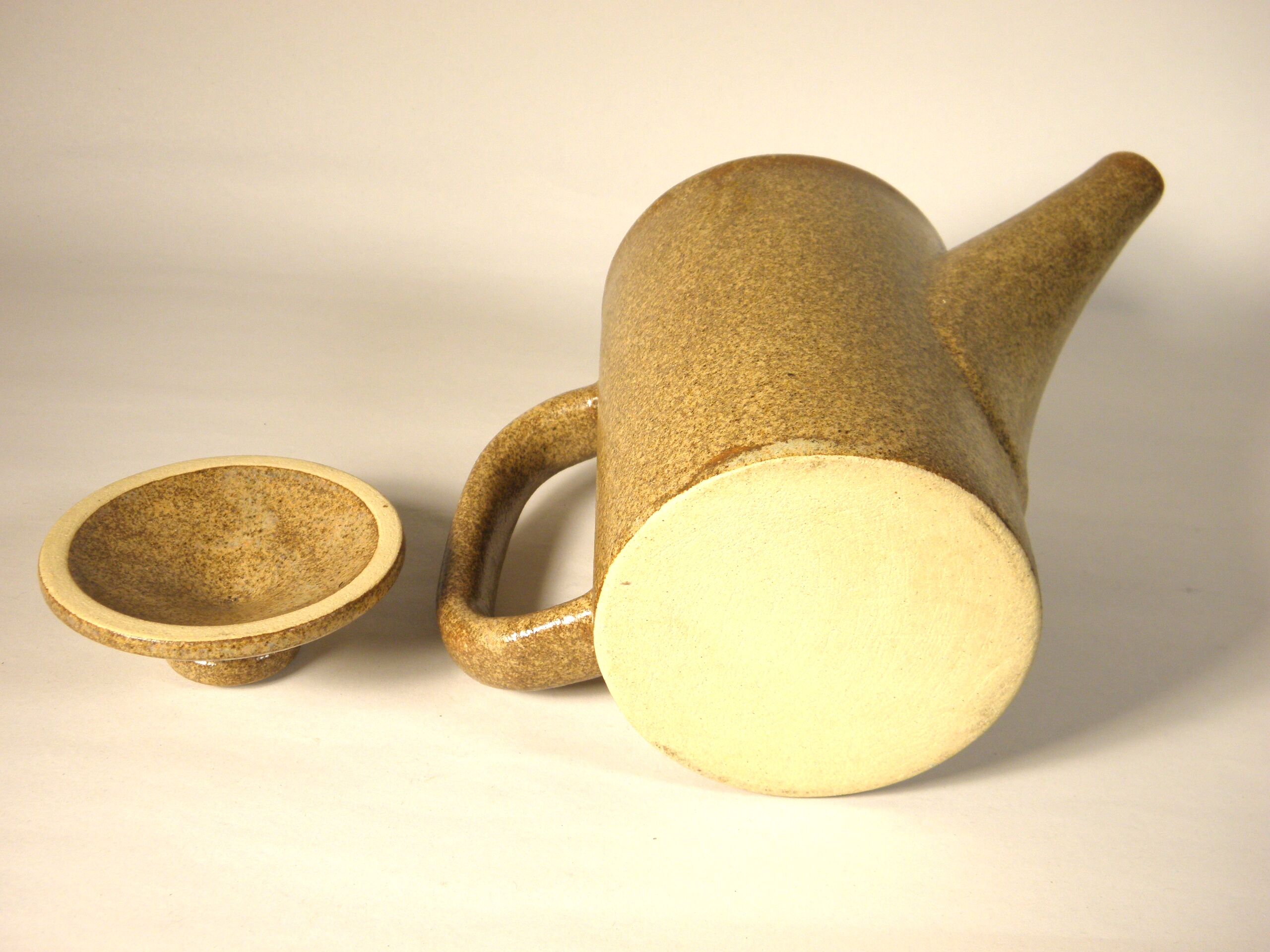 70s sandstone teapot