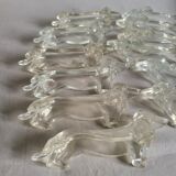 12 Dachshund knife holders in Plexiglass