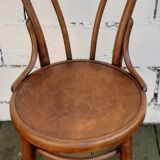 set of 4 Thonet bistro chairs with wooden seats N°4118