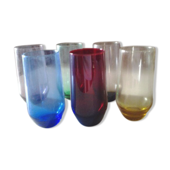 Lot of 6 vintage orangeade glasses