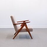 Mid Century Easy Chair Model B - 310 Var in Beige Boucle