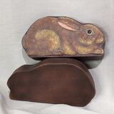 Painted cardboard rabbit box