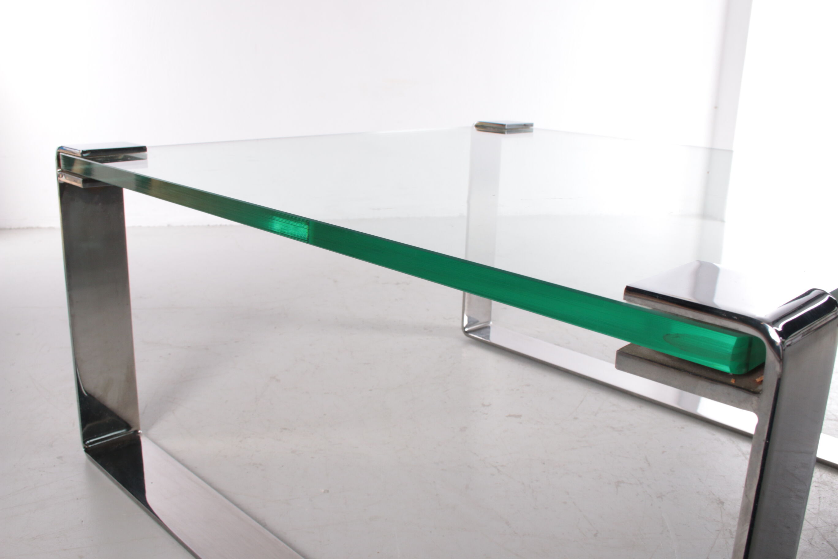 German Chrome and Glass coffee table Model Klassik 1022 Van Peter Draenert, 1960s