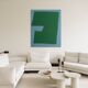 Minimalist abstract "silent contrast" blue green by Bodasca