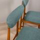 Pair of 60s vintage chairs in green fabric Italian design