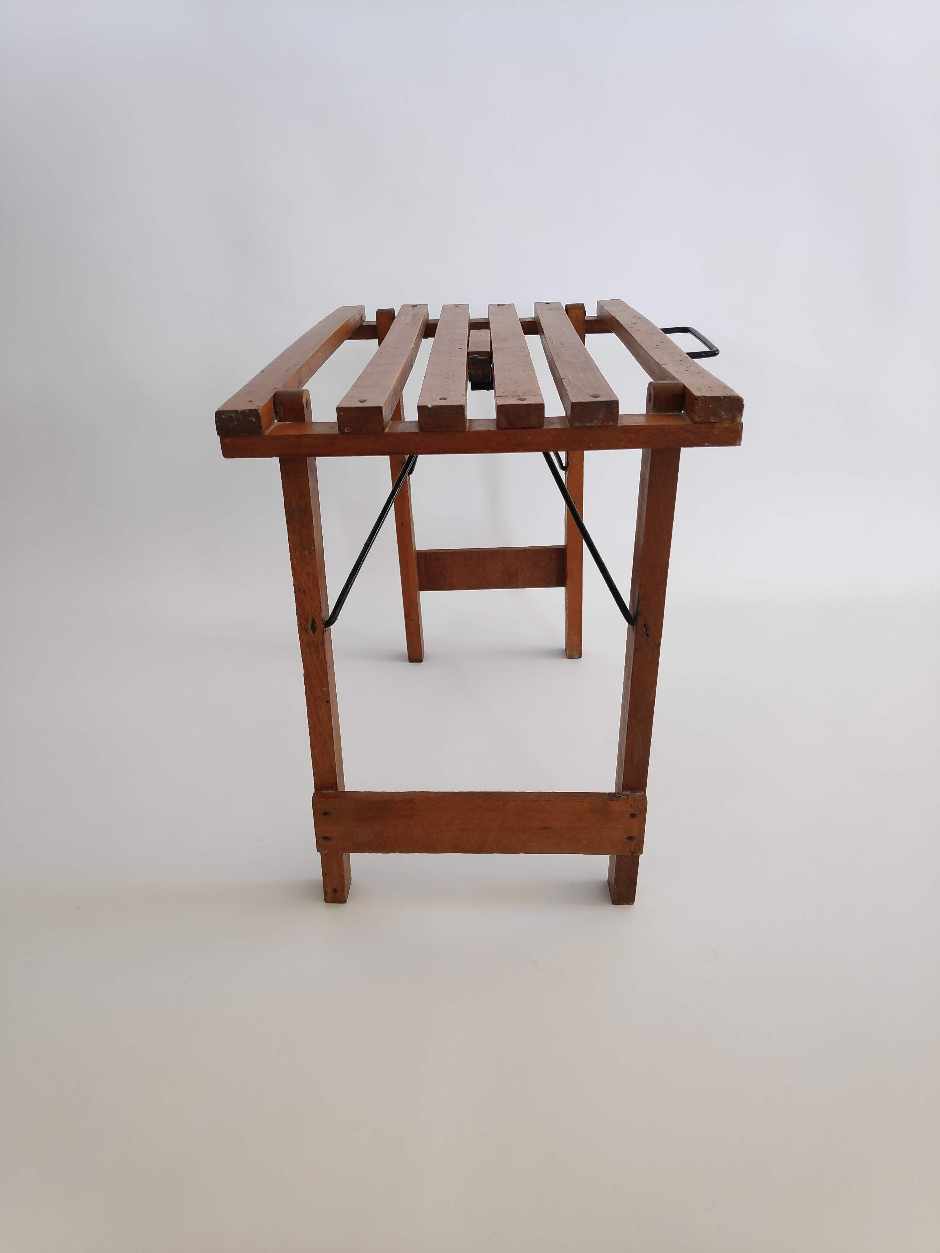 Wooden and metal  stool