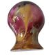 Glass vase - signed - gold leaf - Art Nouveau influence