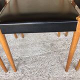 Set of 4 Scandinavian style dining chairs, circa 60