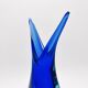 Large Murano Vase Flavio Poli Sommerso Blue Cobalt Turquoise 31.5cm