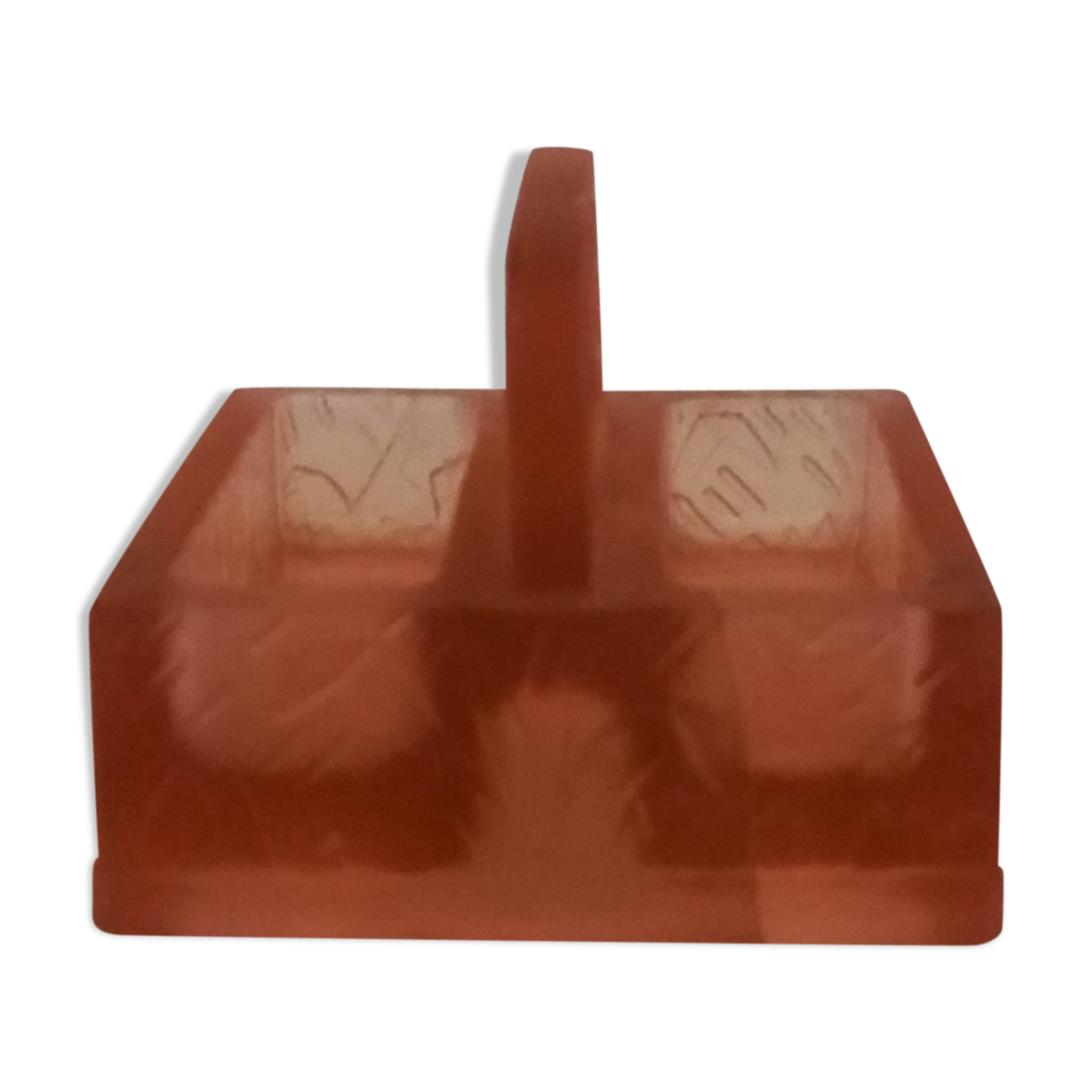 Art Deco pink glass salt shaker