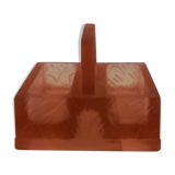 Art Deco pink glass salt shaker