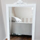 Miroir glace biseautée, guirlades de roses