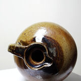 Ancient cruche from the 19th-20th century, artisanal glazed stoneware from Puisaye.