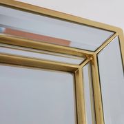 Hollywood Regency Metal Mirror by Deknudt, Belgium 20th Century