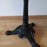 Bistro table 1930 foot cast iron and wooden tray
