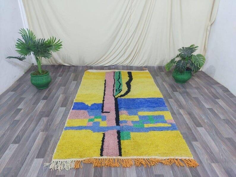 Handmade pure wool rug, size 2/3 m.