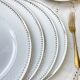 7 vintage flat plates in golden white porcelain BAVARIA model "Annabell"